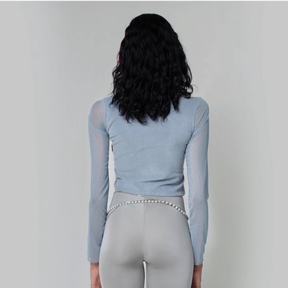 Zemeta Corduroy Prince Top Mesh Sleeves Corset - Picture 3 of 4